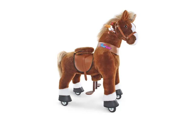 Ride-on Brun Hest Med Hvid Hove