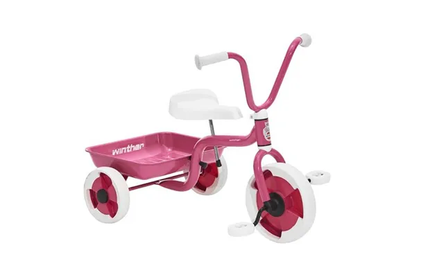 Trehjulet Cykel M. Vippelad Lyserød Hvid