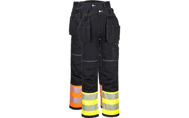 Port West Pw307 Pw3 Hi Vis At.1 Pants With Hanging Pockets 38 Orange Black product image