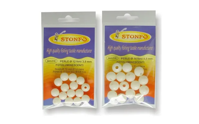 Stonfo Flydeperler Round Plastic White Glow Medium product image