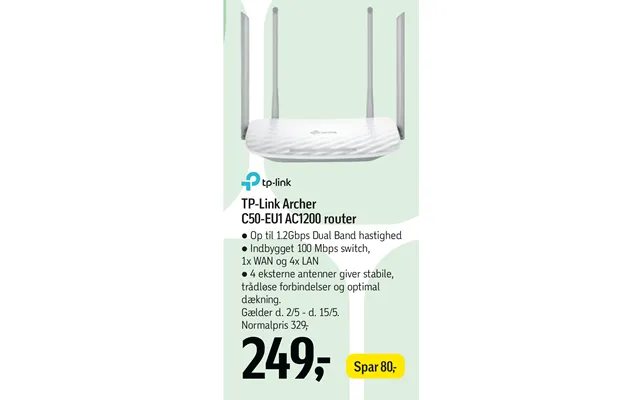 Tp-link Archer C50-eu1 Ac1200 Router product image