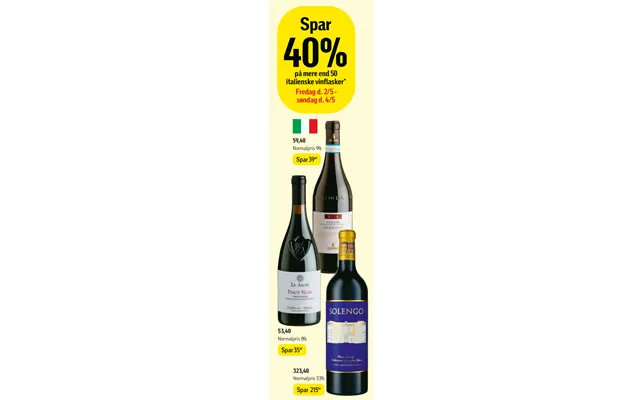 On more than 50 italian wine bottles product image
