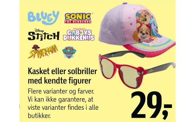 Kasket Eller Solbriller Med Kendte Figurer product image