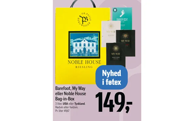 Barefoot, my way or noble house bag-in-box product image