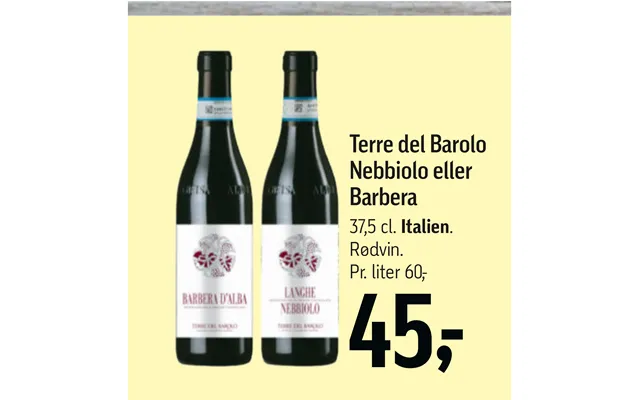 Terre Del Barolo Nebbiolo Eller Barbera product image