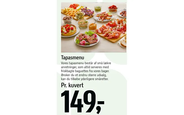Tapas menu product image