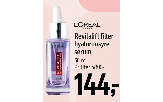 Revitalift filler hyaluronic acid serum product image