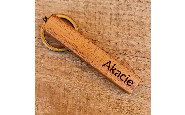 Personlig Nøglering I Træ Med Valgfri Tekst Akacie product image