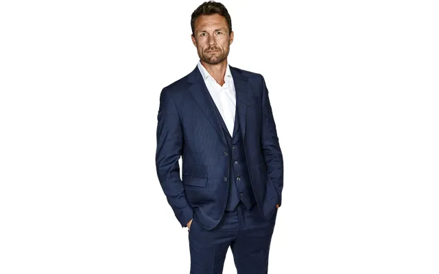 Ternet Mønster Blazer Fitted Navy