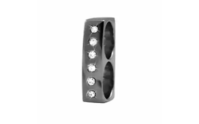 Christina Jewelry Double Charm Safir - Sort Rhodineret Sølv Charm product image