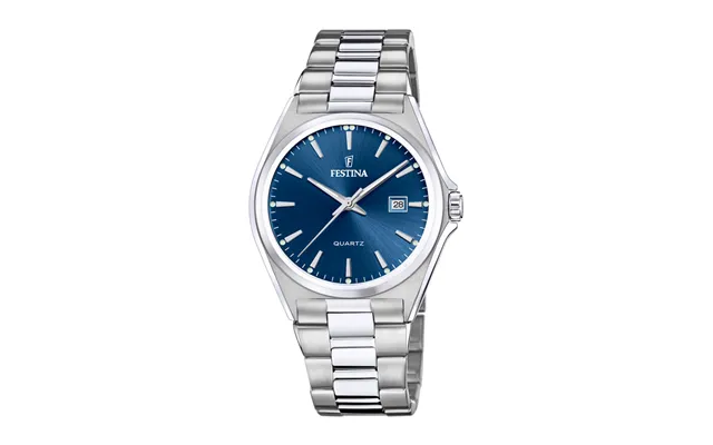 Festina Classic Herreur I Stål Med Blå Urskive