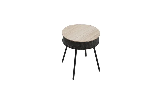 Tine Side Table - Black Rattan Ø40 Cm product image