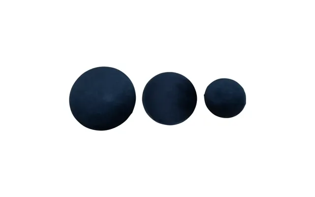 3 Knobs I Blåt Velour Og Messing Look - 4494022