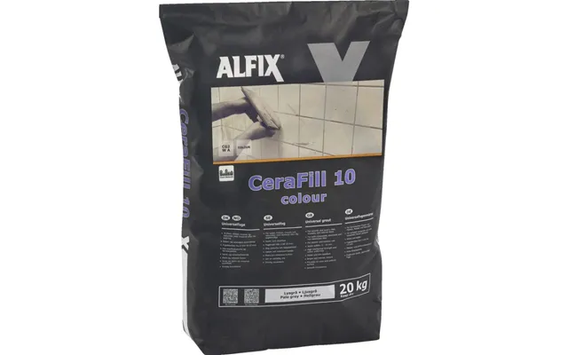 Alfix Cerafill 10 Colour Universalfuge Koksgrå 20kg