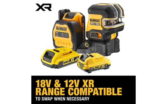 Dewalt Dw 18 12v 3 X 360 Linje Laser Grøn - Dce089d1g18-qw