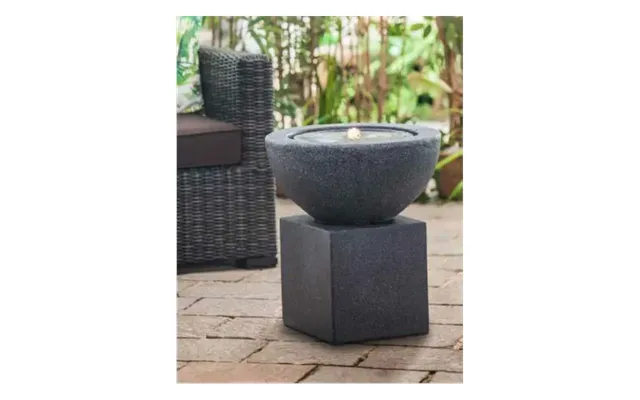 Garden Fountain Base Cube - Black Color