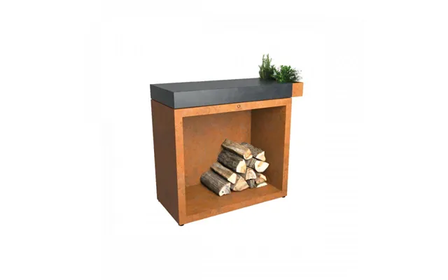 Ofyr Butcher Block Storage 90 Corten Ceramic Dark Grey