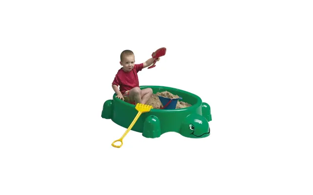 Paradiso Toys Sandkasse I Plast, Skildpadde Med Låg, Grøn - 805-487