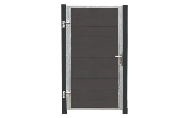 Plus Futura Kompositlåge Vi 99×180 Cm 16 Cm Gråsorte Stålstolper - 17565-21