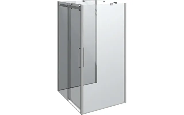 Scanbad Skydedør M 2 Sidepanel Deluxe 1200*1000mm Krom Klar