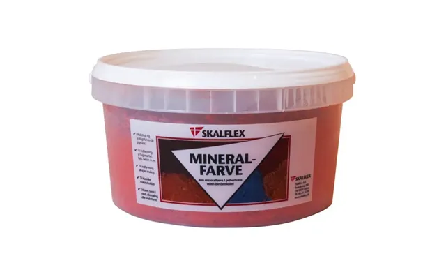 Skalflex Mineralfarve Oxydrød 1,5 Kg