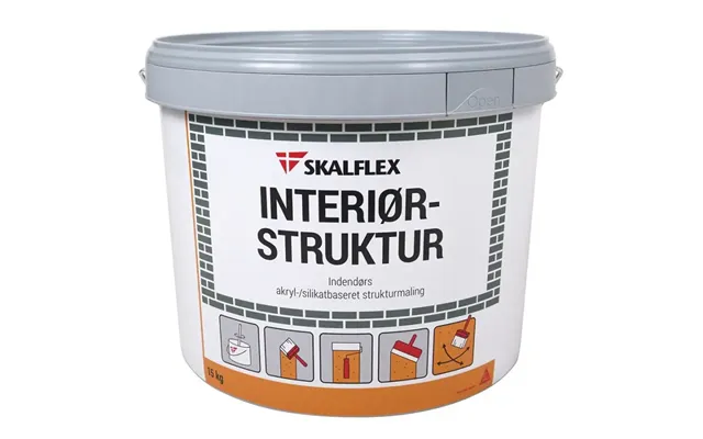 Skalflex Strukturmaling Interiør Grov Hvid 5kg - Udg.