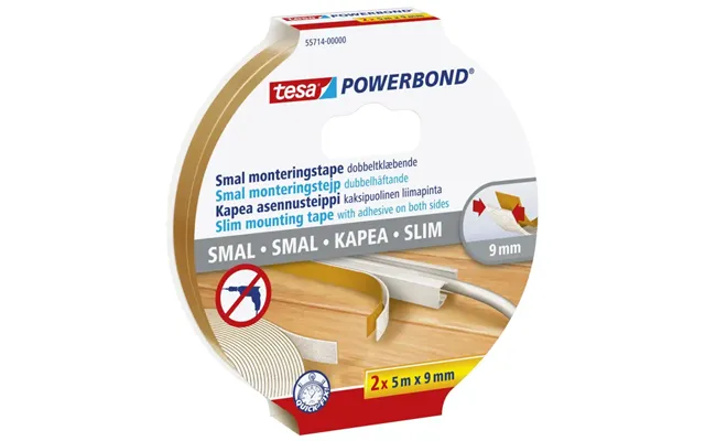 Tesa Dobbeltklæbende Tape 9mm 55714