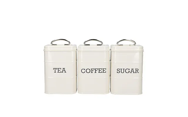 Living Nostalgia Tea, Coffee & Sugar Cans - Cream product image