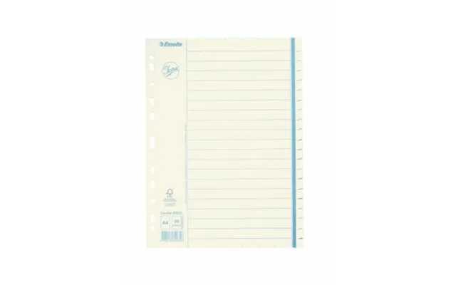 Esselte Register Jopa A4 20 Blankflik Fsc Mix100% 69935 Modsvarer N A