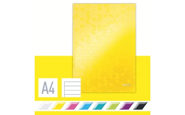 Leitz Notesbog Leitz Wow A4 Linj. 90g 80a Gul 46251016 Modsvarer N A