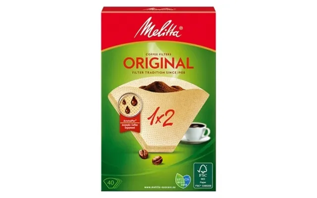 Melitta Melitta Kaffefilter 1x2 Ubleget Pakke Med 40 Stk. 4006508123094 Modsvarer N A