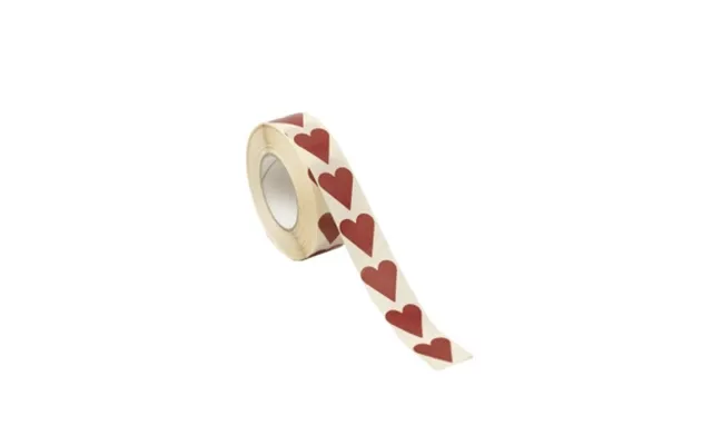 Other Etiket Hjerte Rød 19x24mm På Rulle 1000stk 7391487000106 Modsvarer N A