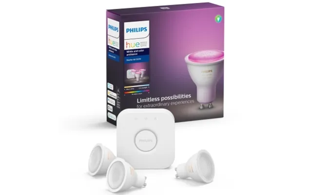 Philips Philips Hue Startkit Hvid Farve 3x Gu10 Bro 50862600 Modsvarer N A