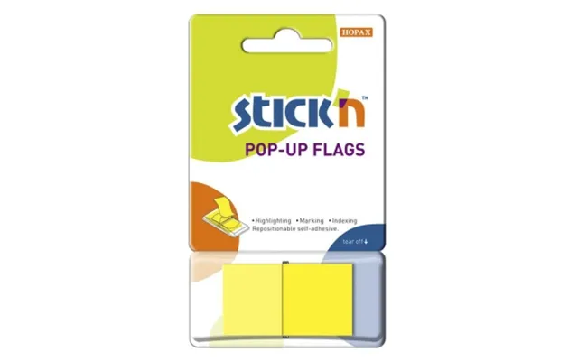 Stick'n Stick'n Pop Up Faner 45x25 50 Blad Gul 4712759260104 Modsvarer N A