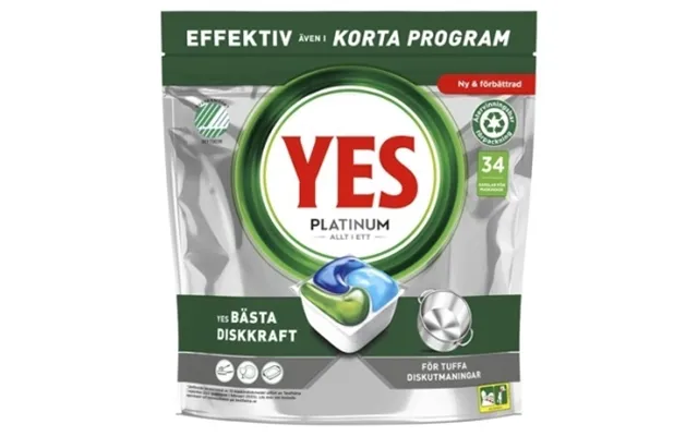 Yes Yes Platinum All In One Maskinopvask 34 Stk. 8006540809129 Modsvarer N A
