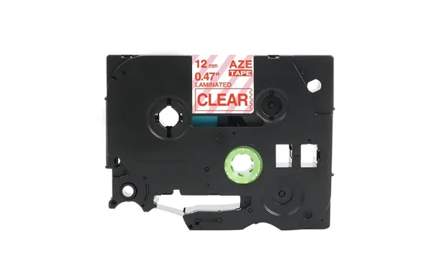 Brother Tze132 Tape Rød Tekst På Gennemsigtig Tape 12mm X 8m Uoriginal