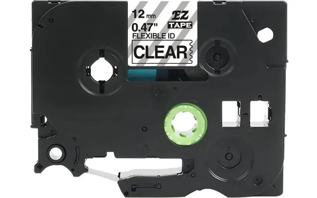 Brother Tzefx131 Tape Sort Tekst På Klar Tape Fleksibel 12mm X 8m Uoriginal