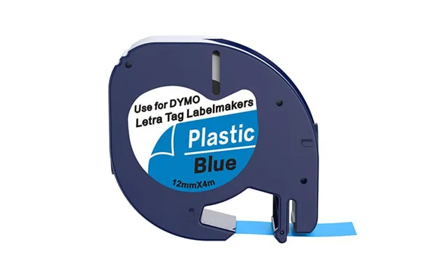 Dymo 91205 91225 Sort På Blå Plastiktape 12 Mm S0721670 - Kompatibel