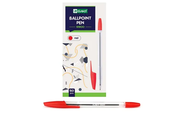 Kuglepen Ballpoint 9900 Rød 50 Stk