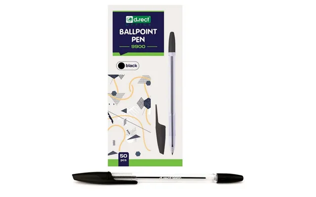 Kuglepen Ballpoint 9900 Sort 50 Stk