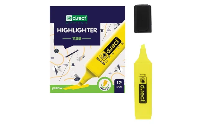 Overstregningstusch 12 Stk Gul - Highlighter