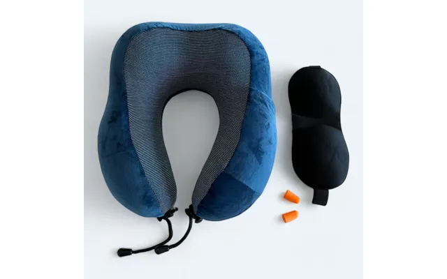 Journeylife Memory Foam Nakkepude - Velour Blå