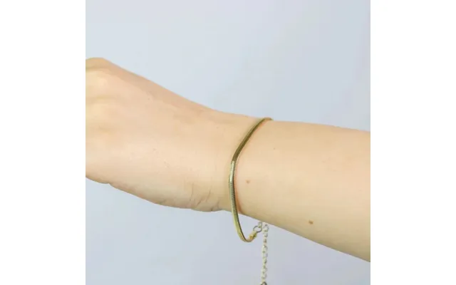 Muun Studios Buet Snakechain Armbånd 18k Guldbelagt 3mm A035 - Guld