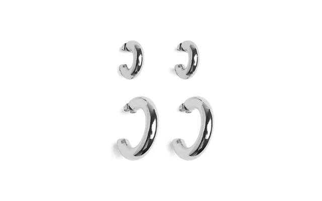 Pieces Dame Øreringe Pcnikoline 2-pack - Silver Colour