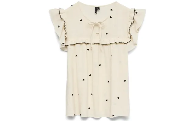Vero Moda Lady Top Vmelina - Birch Black Hearts product image