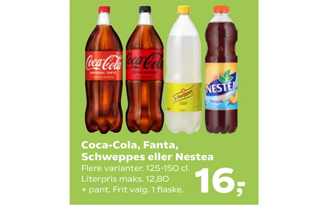 Coca-cola, fanta, schweppes or nestea product image