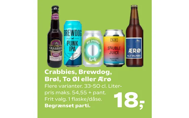 Crabbies, brewdog, roar, two beer or aero product image