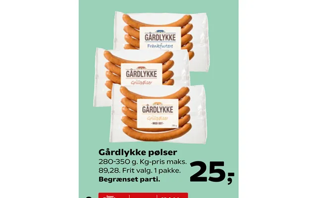 Gårdlykke sausages product image