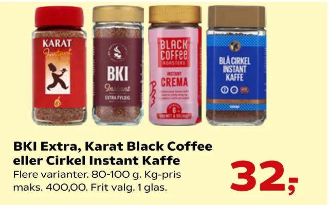 Bki Extra, Karat Black Coffee Eller Cirkel Instant Kaffe product image
