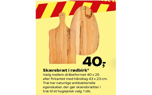 Cutting board in rødbirk product image